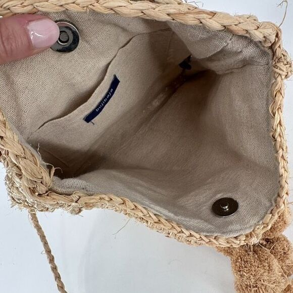 Bujibaja Plain Raffia Crossbody Bag Tote Straw Boho - Picture 10 of 13